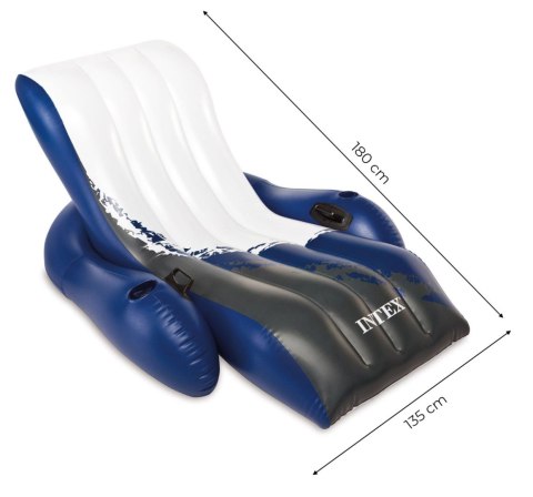 Materac fotel dmuchany wodny plażowy 2w1 180x135 cm INTEX 58868 Materac fotel dmuchany wodny plażowy 2w1 180x135 cm INTEX 58868
