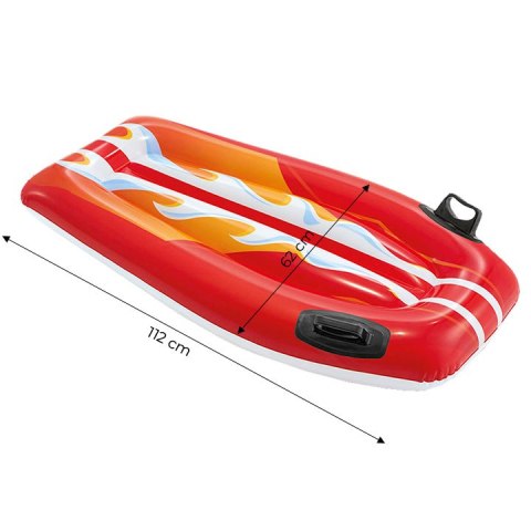 Deska do pływania dmuchana z uchwytami dla dzieci czerwona INTEX 58165 RED Deska do pływania dmuchana z uchwytami dla dzieci czerwona INTEX 58165 RED