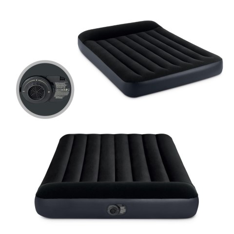 Materac dmuchany 191x137 cm dwuosobowy z pompką łóżko welur INTEX 64148N Materac dmuchany 191x137 cm dwuosobowy z pompką łóżko welur INTEX 64148N