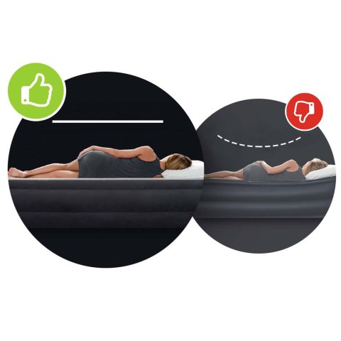 Materac dmuchany 191x137 cm dwuosobowy z pompką łóżko welur INTEX 64148N Materac dmuchany 191x137 cm dwuosobowy z pompką łóżko welur INTEX 64148N