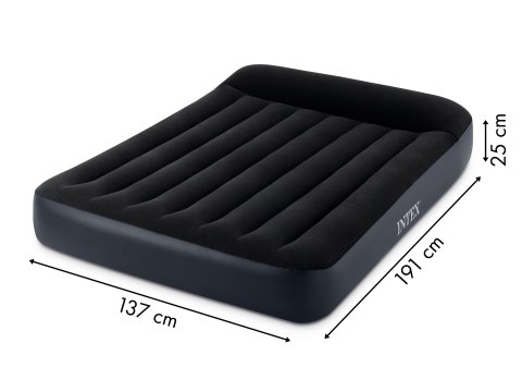 Materac dmuchany 191x137 cm dwuosobowy z pompką łóżko welur INTEX 64148N Materac dmuchany 191x137 cm dwuosobowy z pompką łóżko welur INTEX 64148N