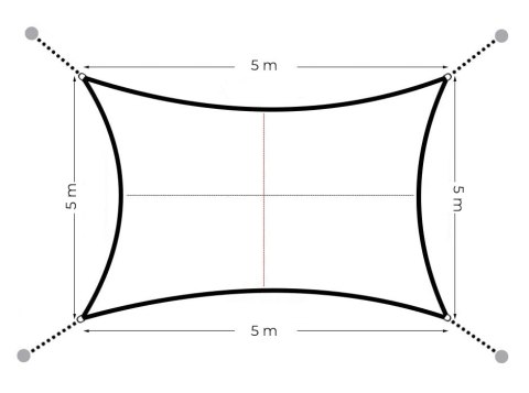 Kwadratowy żagiel przeciwsłoneczny 5x5 m daszek wodoodporny szary MultiGarden Kwadratowy żagiel przeciwsłoneczny 5x5 m daszek wodoodporny szary MultiGarden
