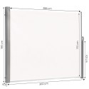Składana markiza 300x180 cm boczna roleta parawan do ogrodu na taras beżowa MultiGarden